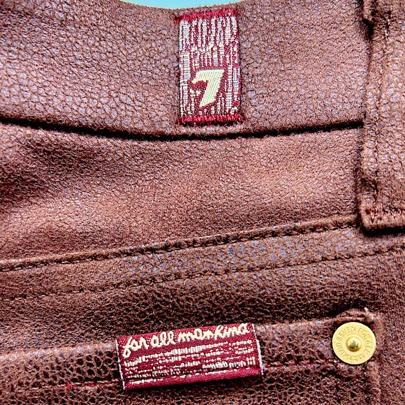 7 for All Mankind Skinny Jeans Faux Suede - Picture 3 of 8